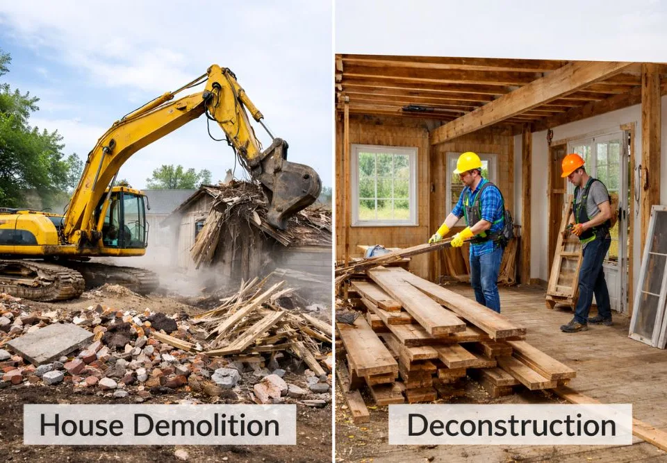 House Demolition vs Deconstruction- What’s the Difference