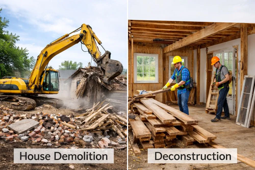 House Demolition vs Deconstruction: What’s the Difference?